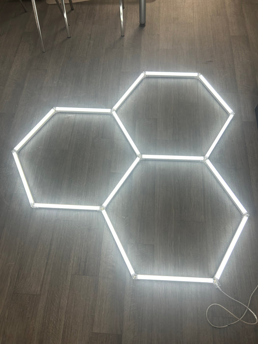 Hexagon LED Light Hex 3 Grid Garage/Gym/Sales/Office Lighting