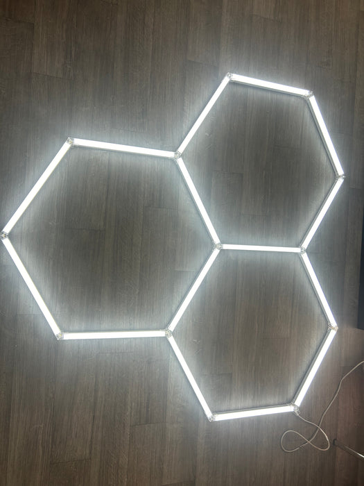 Hexagon LED Light Hex 3 Grid Garage/Gym/Sales/Office Lighting