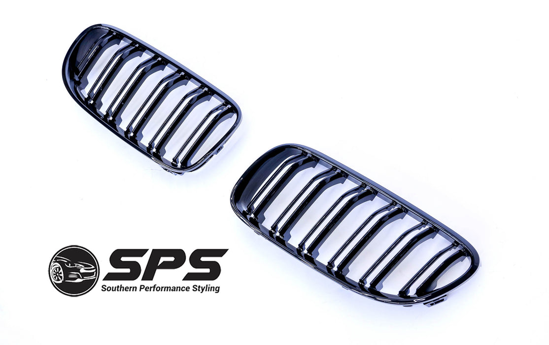 Bmw 3 Series E92/E93 Grille Grills Gloss Black Double Slat Pre LCI/LCI