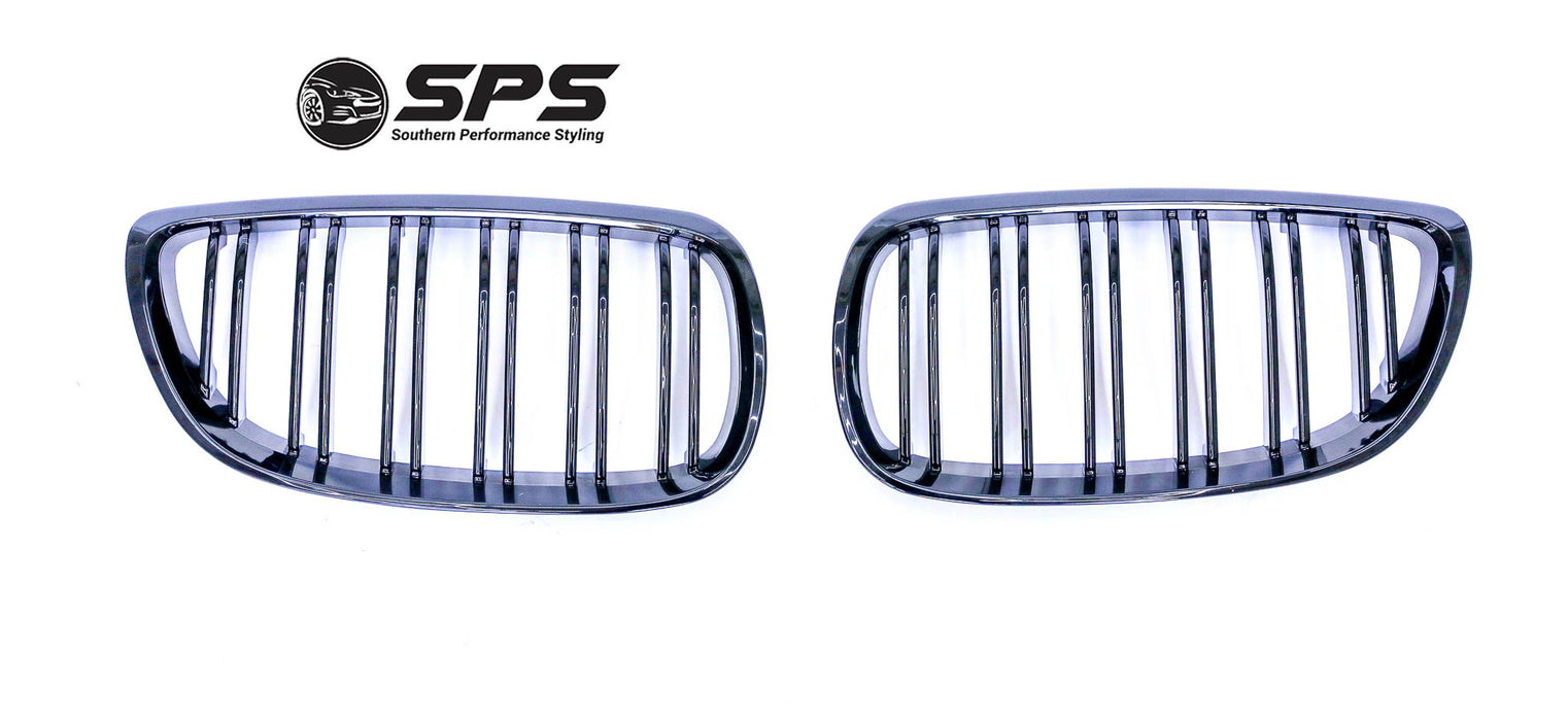 Bmw 3 Series E92/E93 Grille Grills Gloss Black Double Slat Pre LCI/LCI