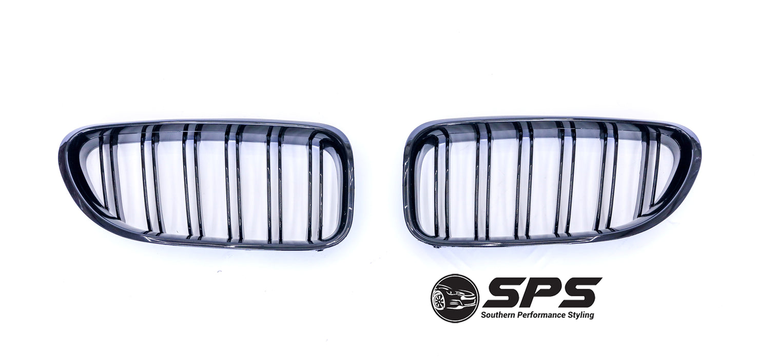 Bmw 7 Series G11 2015 Up Front Grills Double Slat Gloss Black